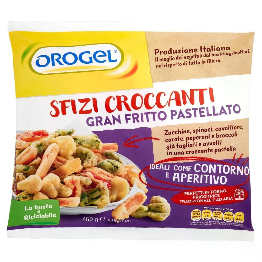 Gran fritto pastellato "Sfizi Croccanti", 450 g Orogel – Panorama