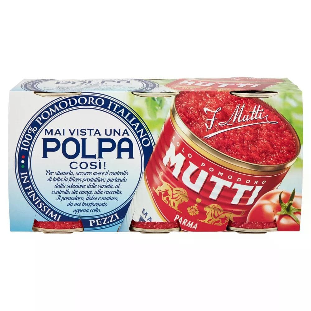 Polpa di pomodoro Mutti 400 g x3 in offerta da Iper La grande i