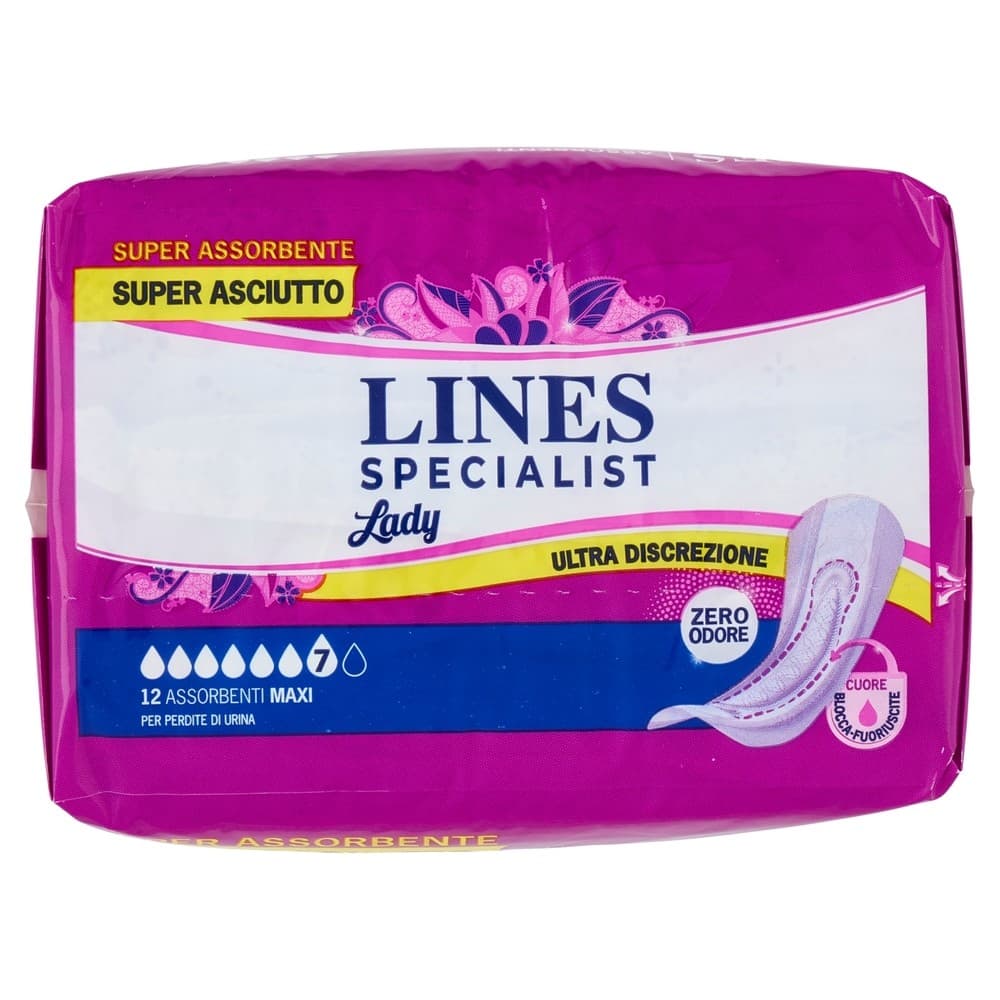 Assorbenti incontinenza Lines Specialist, conf. 12 pezzi – Carrefour