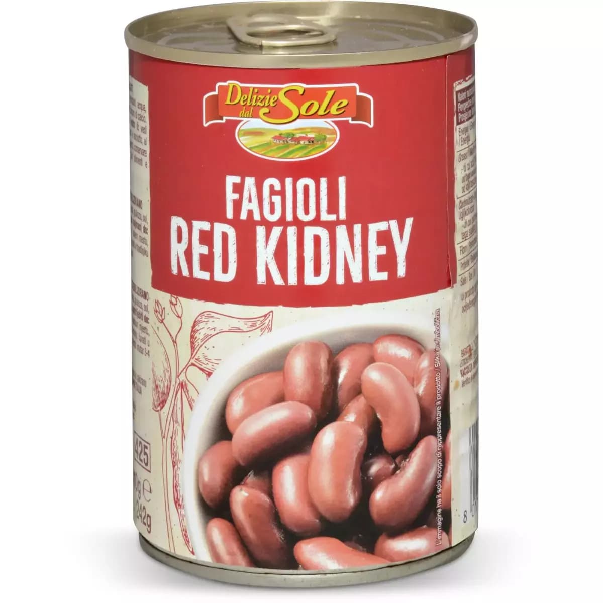 Fagioli Red Kidney, 410 g / sgocc. 242 g Delizie dal Sole – Eurospin