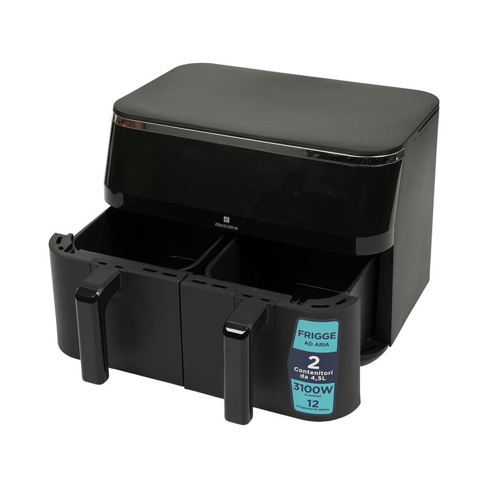 Friggitrice ad aria a doppio cestello EXTDBAF662, 9 L Electroline – Unieuro