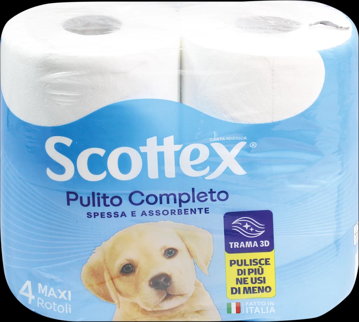Scottex Pulito Completo carta igienica, 2 veli, 4 rotoli – Dm