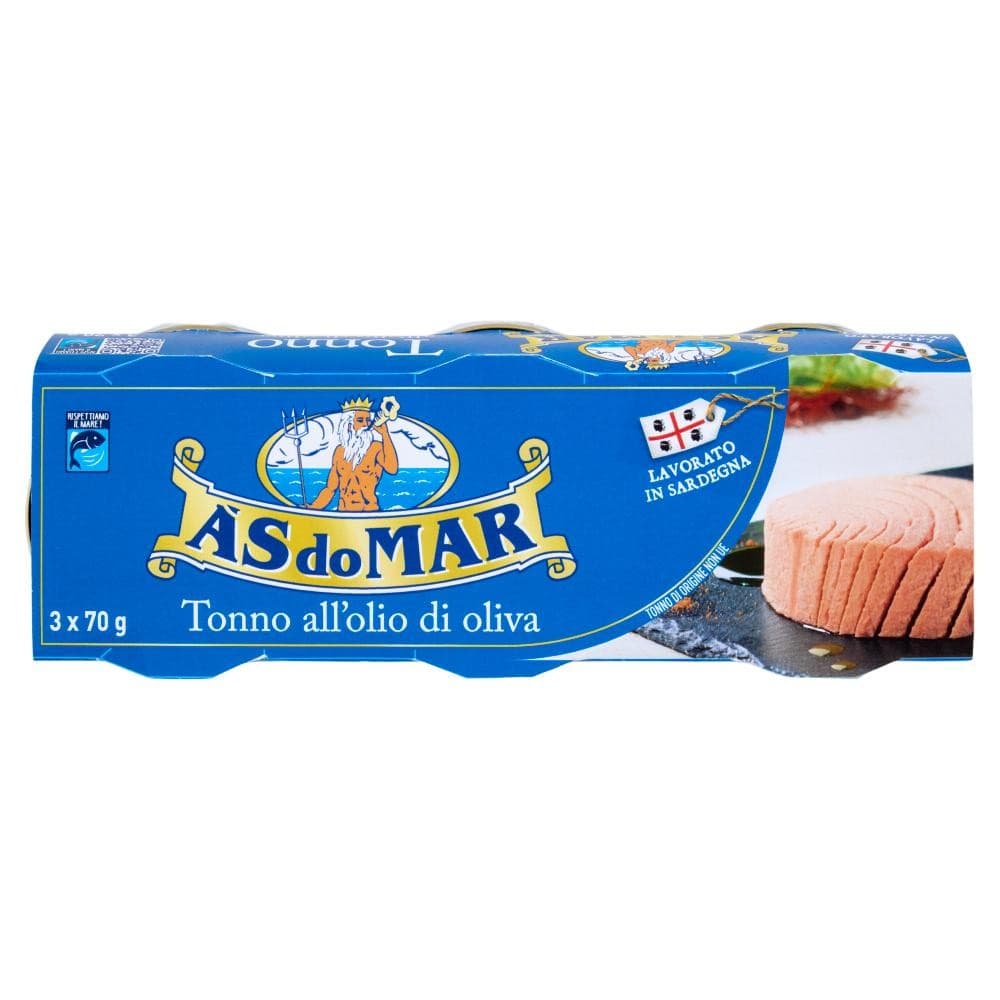 As Do Mar Tonno, 56 g x3, meno olio 60 g x3 o in olio di oliva 70 g x3 – Iper La grande i