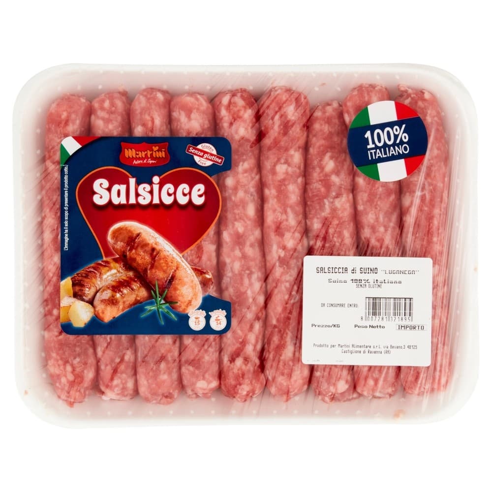 Salsicce o salamelle di suino Martini, 600 g – Il Gigante
