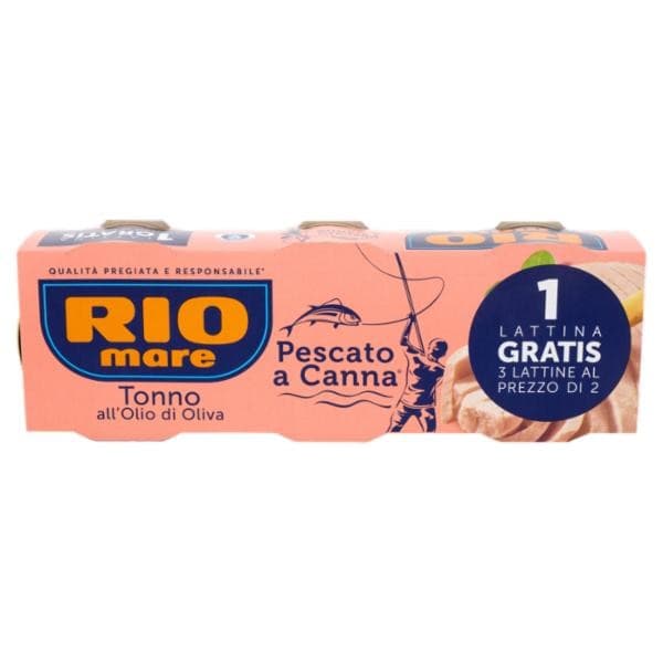 Tonno all'olio di oliva pescato a canna Rio Mare, 120 g – Bennet
