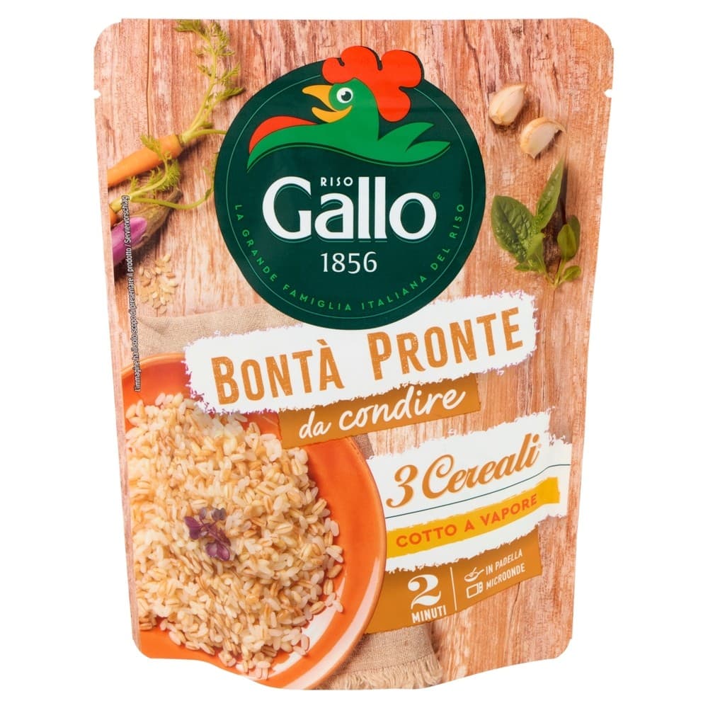 Riso Gallo Bontà pronte da condire 3 cereali, 250 g – Bennet