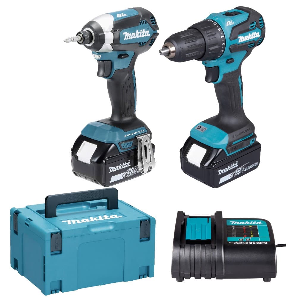Makita Set Trapano a percussione brushless + Avvitatore ad impulsi mod. DLX2537SJ – Leroy Merlin