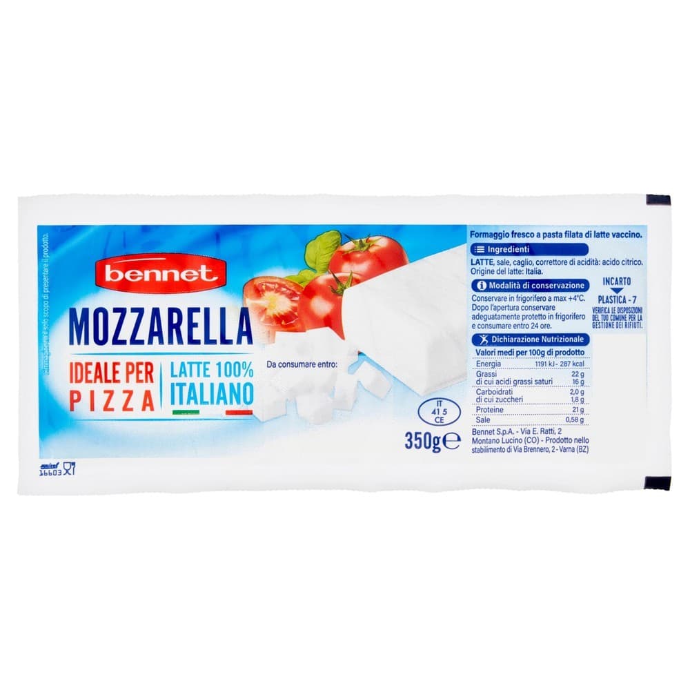 Filone di mozzarella Bennet, 350 g – Bennet