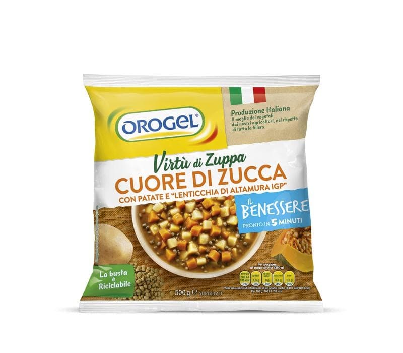 Virtù di zuppa surgelata Cuore di zucca, 500 g Orogel – Bennet