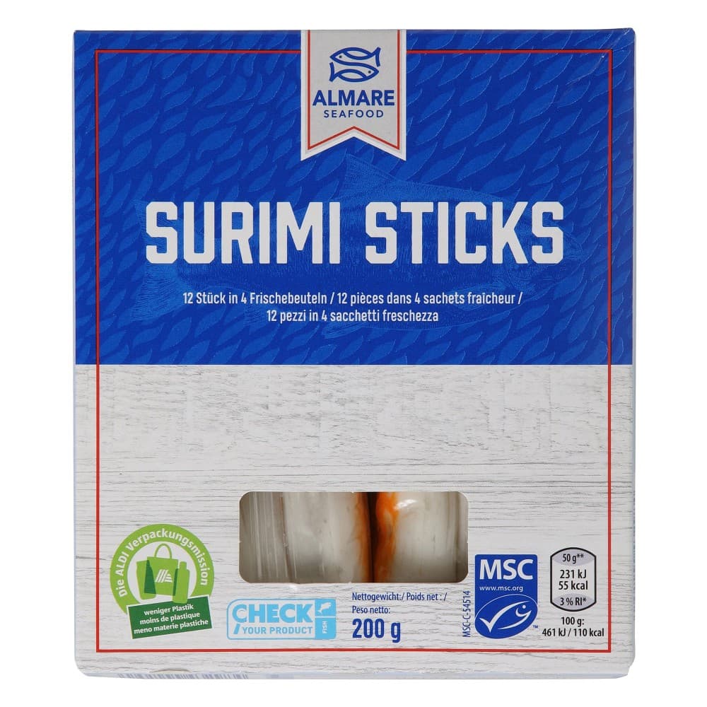 Bastoncini di surimi, 200 g ALMARE SEAFOOD – ALDI