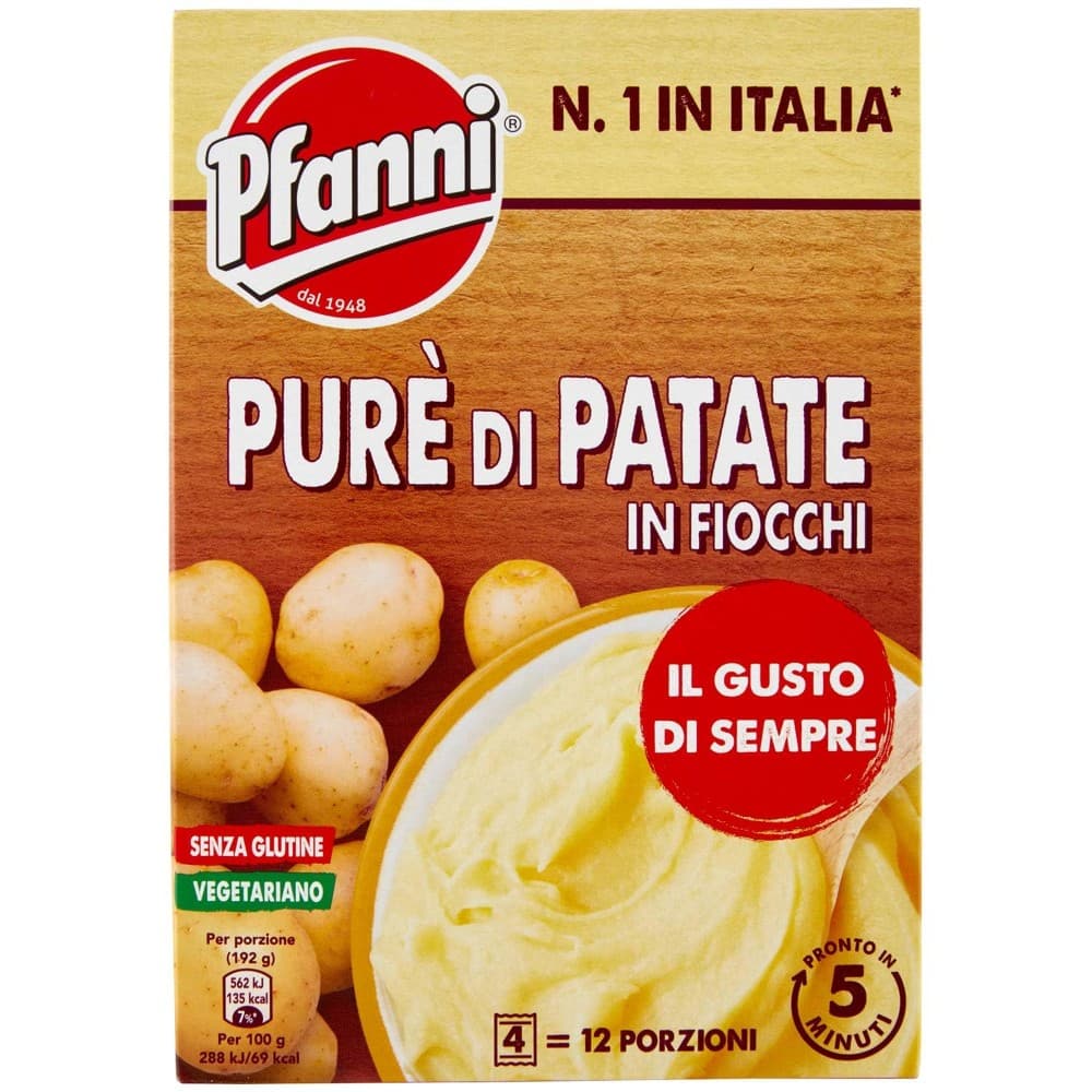 Purè di patate in fiocchi, conf. da 4, g 300 Pfanni – Bennet