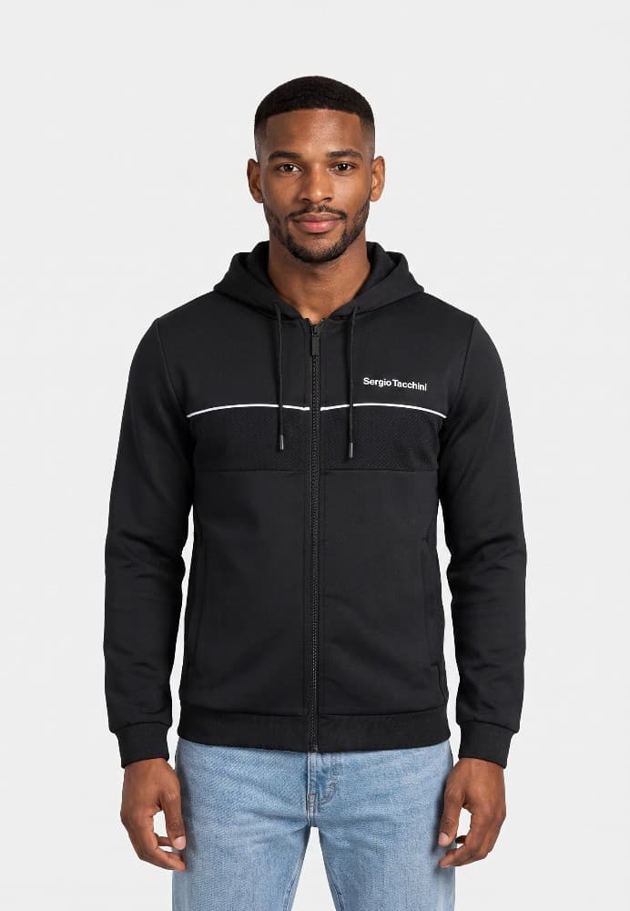 Felpa full zip cappuccio cotone Sergio Tacchini – Dpiù