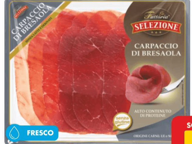 La Fattoria carpaccio di bresaola 80 g in offerta da MD
