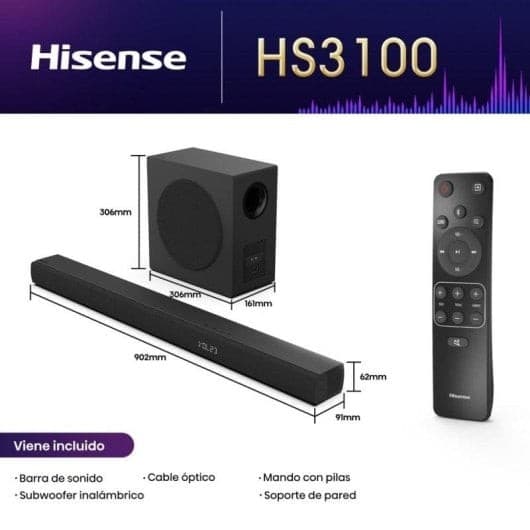 Soundbar HS 3100 HISENSE – Euronics