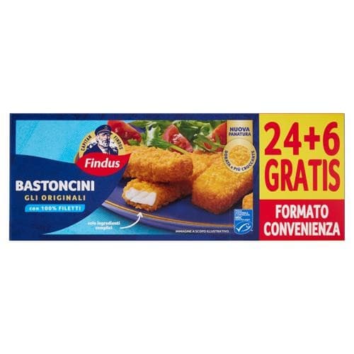 Bastoncini Findus 24 + 6 pz gratis, 750 g in offerta da Penny