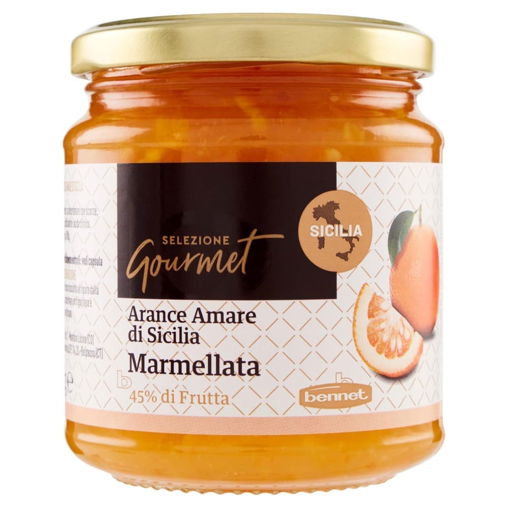 Marmellata di arance amare di Sicilia Selezione Gourmet Bennet, 360 g – Bennet