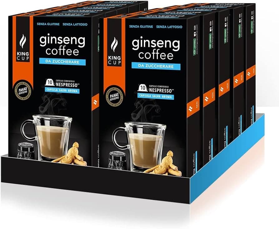 King Cup capsule caffè al ginseng 10 pezzi in offerta da Esselunga