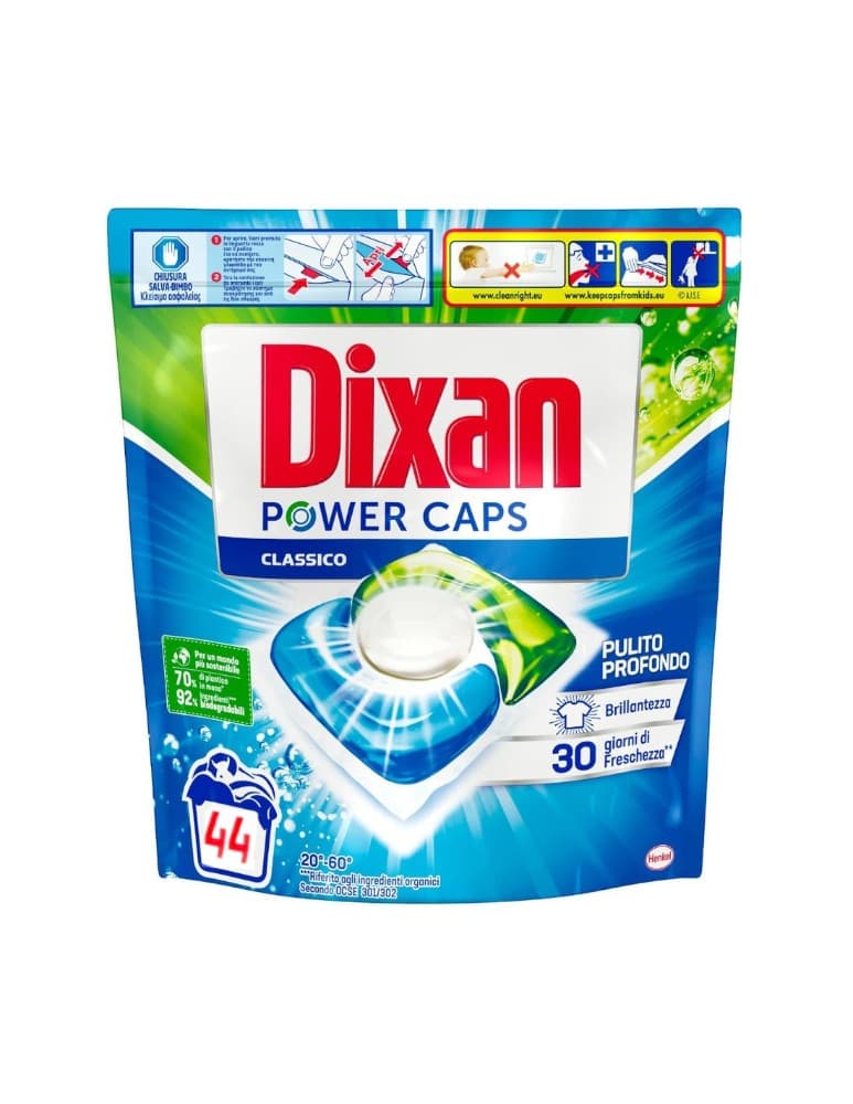 Detersivo in caps per lavatrice Dixan, 40 o 44 capsule – Bennet