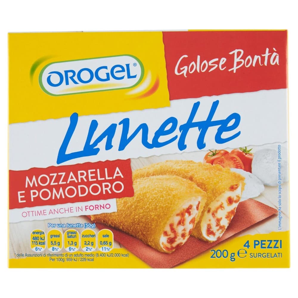 Golose bontà lunette mozzarella e pomodoro Orogel, 200 g – Carrefour