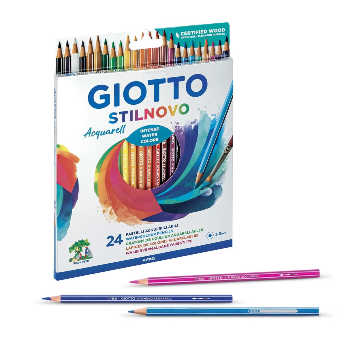 Pastelli acquerellabili Giotto Stilnovo 24 pezzi in offerta da Coop