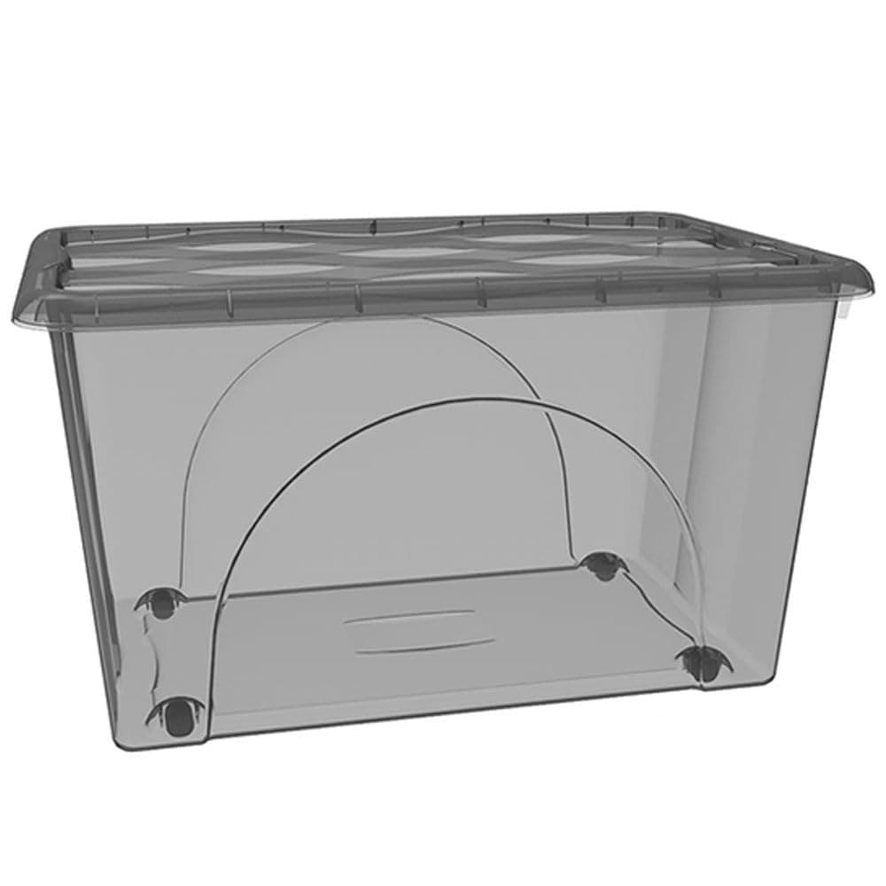 Box trasparente sottiletto con ruote e coperchio 60 litri in offerta da Risparmio Casa