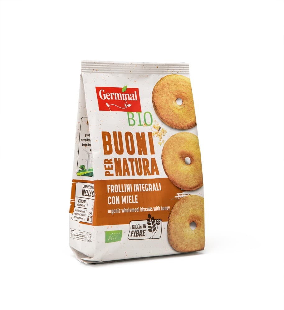 Germinal Bio frollini integrali con miele o biscotti integrali avena Buoni per Natura – Il Gigante