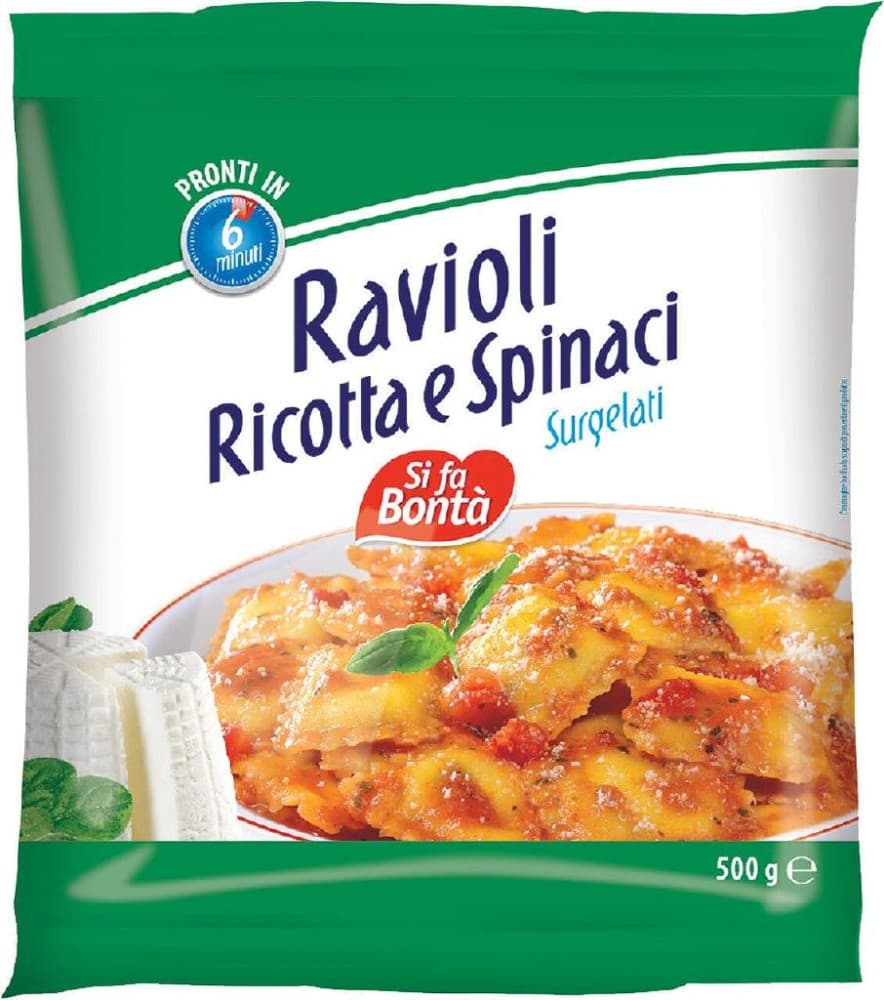 Si fa Bontà ravioli ricotta e spinaci, 500 g – Dpiù