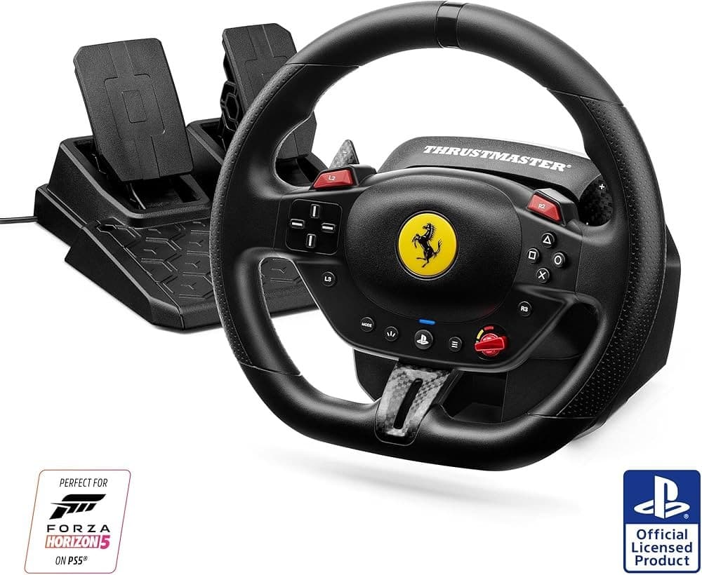 Thrustmaster volante da corsa T98 Ferrari 296 GTB + pedaliera – Comet