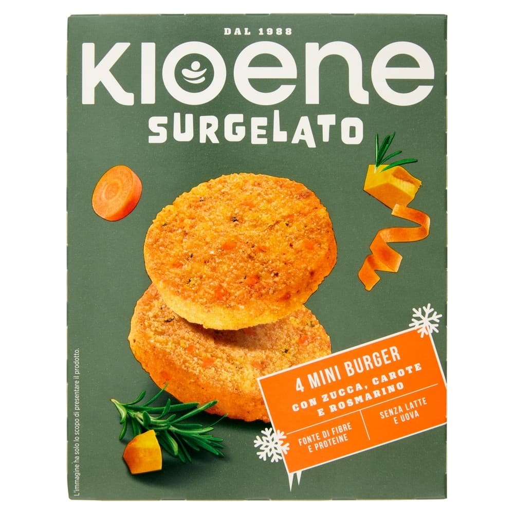 Kioene mini burger con zucca, carote e rosmarino, 160 g – Panorama