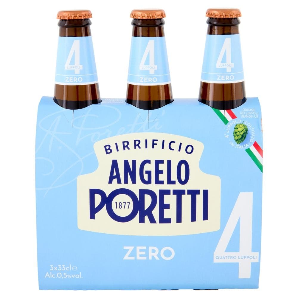 Birrificio Angelo Poretti 4 Luppoli Zero, 3 x 33 cl – Panorama
