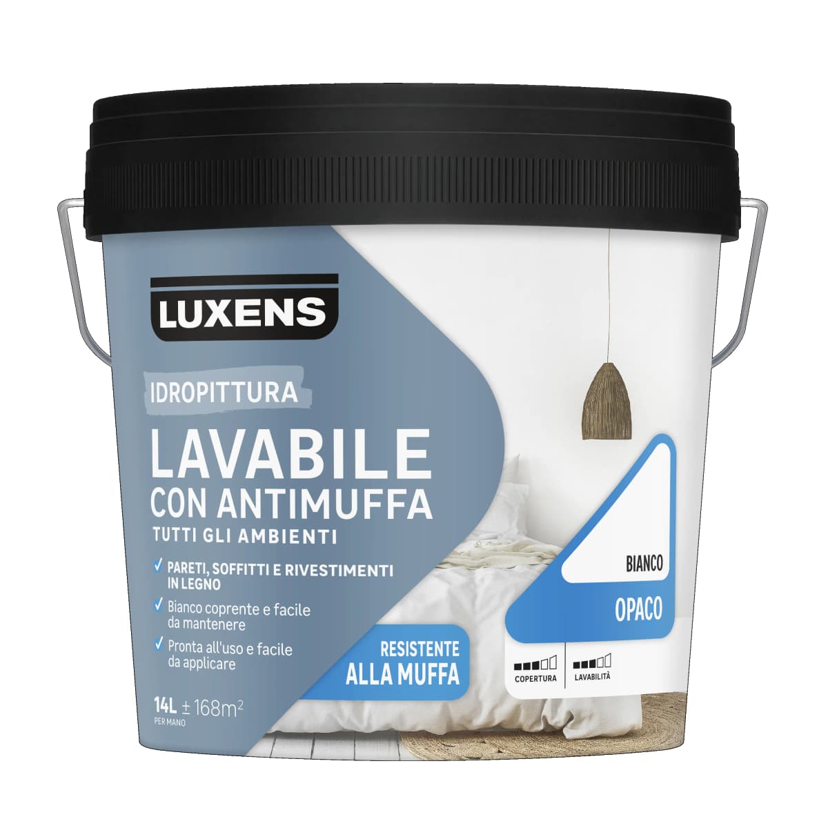 Idropittura lavabile con antimuffa, 14 L Luxens – Leroy Merlin