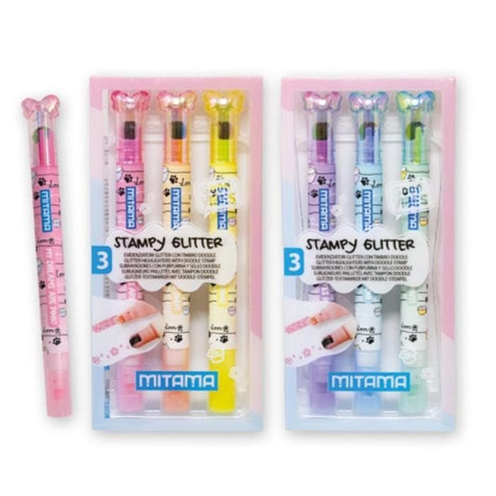 Evidenziatori Stampy 3 pz Mitama in offerta da Il Gigante