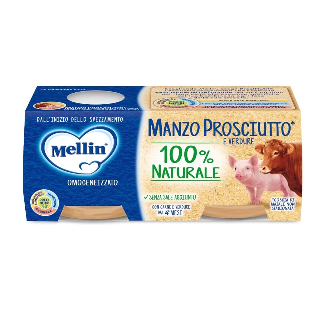 Omogeneizzato alla carne Mellin, 160 g – Il Gigante