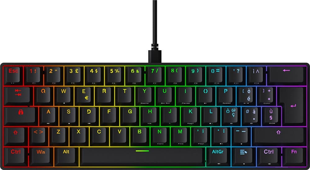 Tastiera meccanica RGB a filo Ioplee in offerta da Unieuro