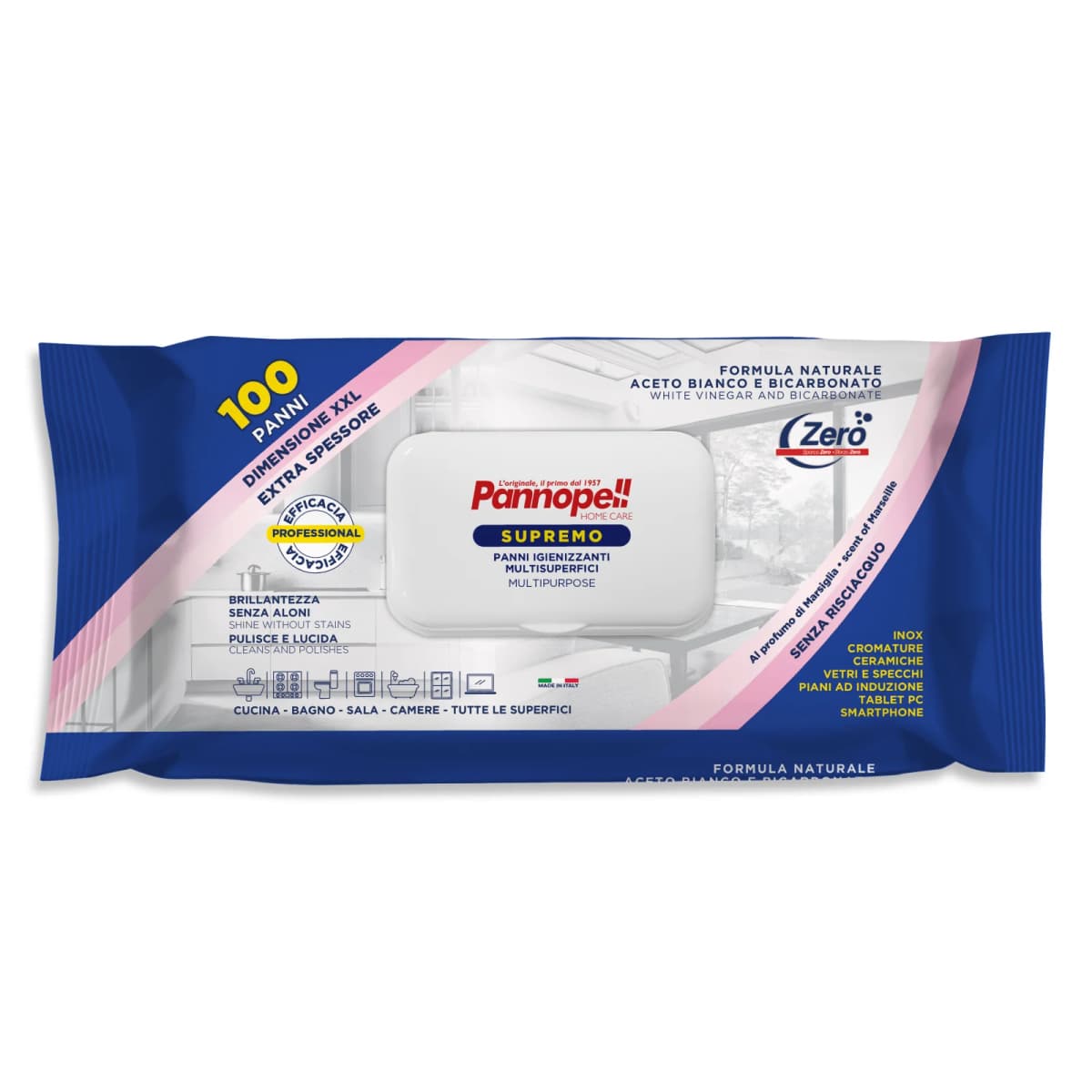 Pannopel Panno Supremo panni igienizzanti multisuperfici 100 conf. in offerta da Bennet