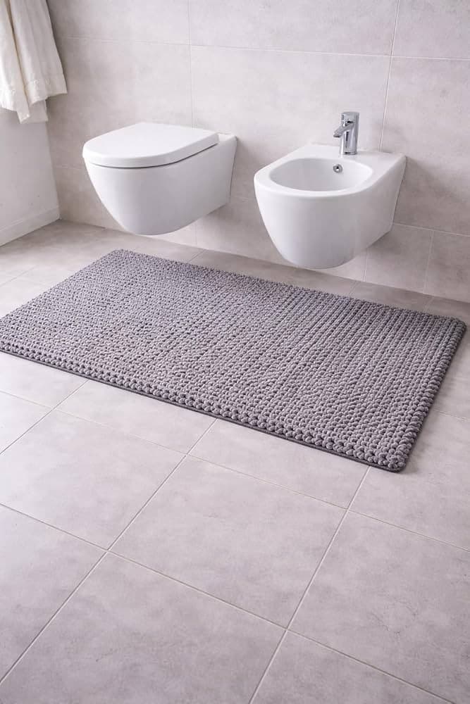 Tappeto bagno riccio microfibra, 50x80 cm – Bennet