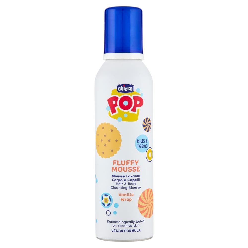 Mousse lavante corpo e capelli vanilla Chicco, 200 ml – Bennet