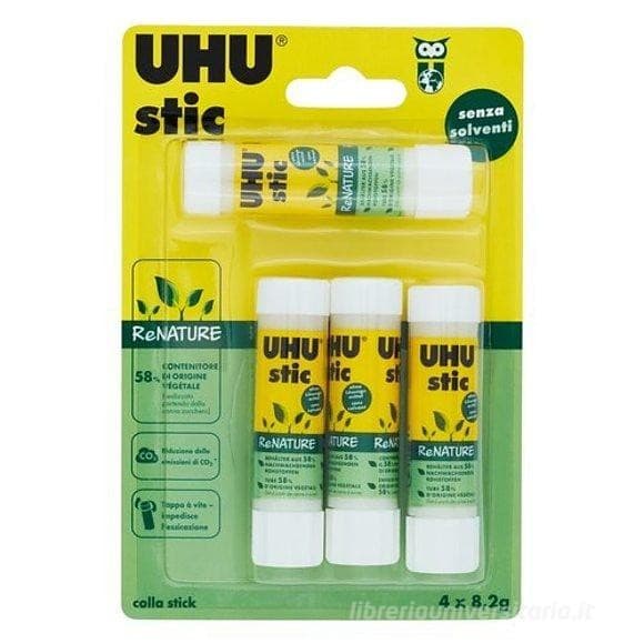 Colla Stick Renature, 4 pezzi UHU – Bennet