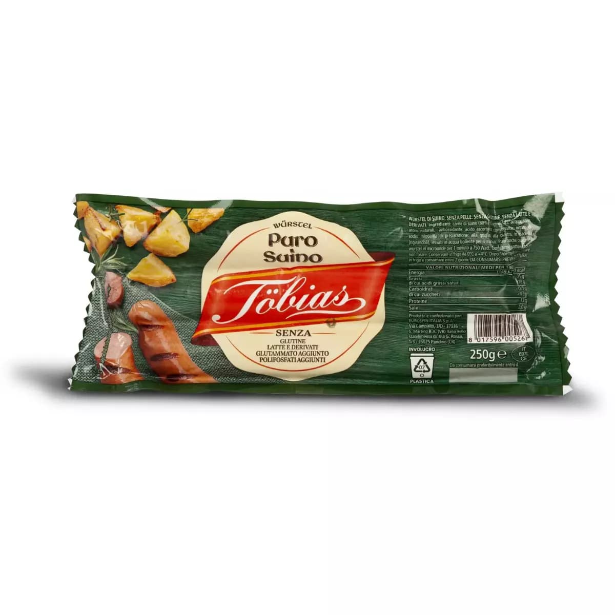 Tobias würstel puro suino 100 g in offerta da Eurospin