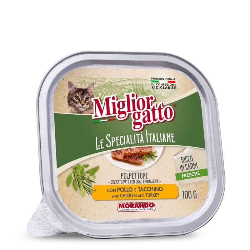 Alimento per gatti Miglior Gatto Morando Polpettone, 100 g – Il Gigante