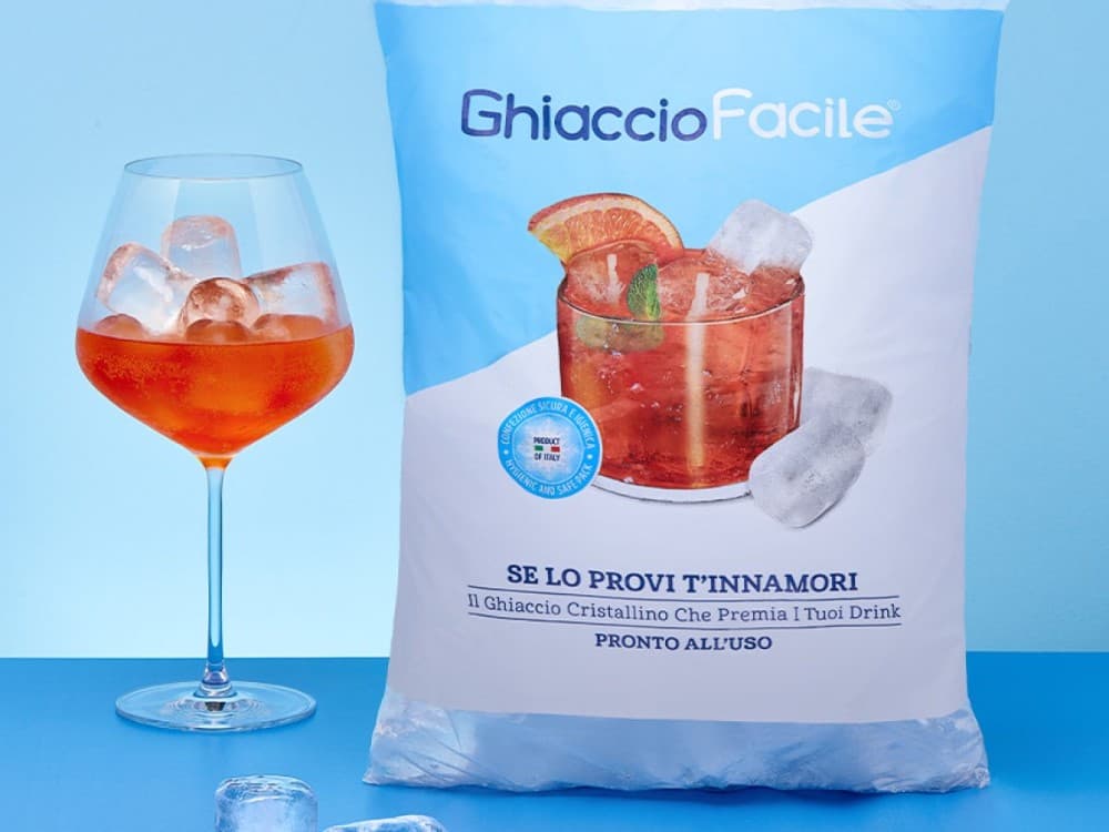 Ghiaccio alimentare tritato o a cubetti o a sfera, 1,25 kg o 1 kg Ghiaccio Facile – Iper La grande i