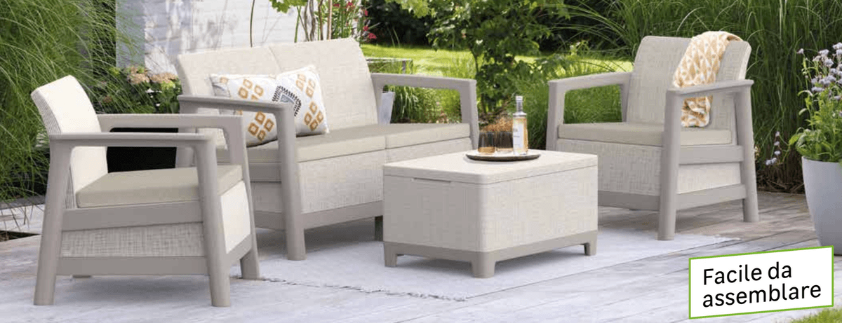 Keter Salotto in resina Scandi 4 posti in offerta da Leroy Merlin