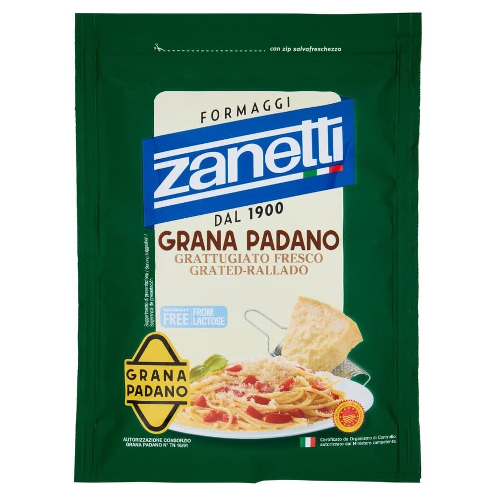 Grana Padano grattugiato fresco DOP Zanetti 100 g in offerta da Iper La grande i