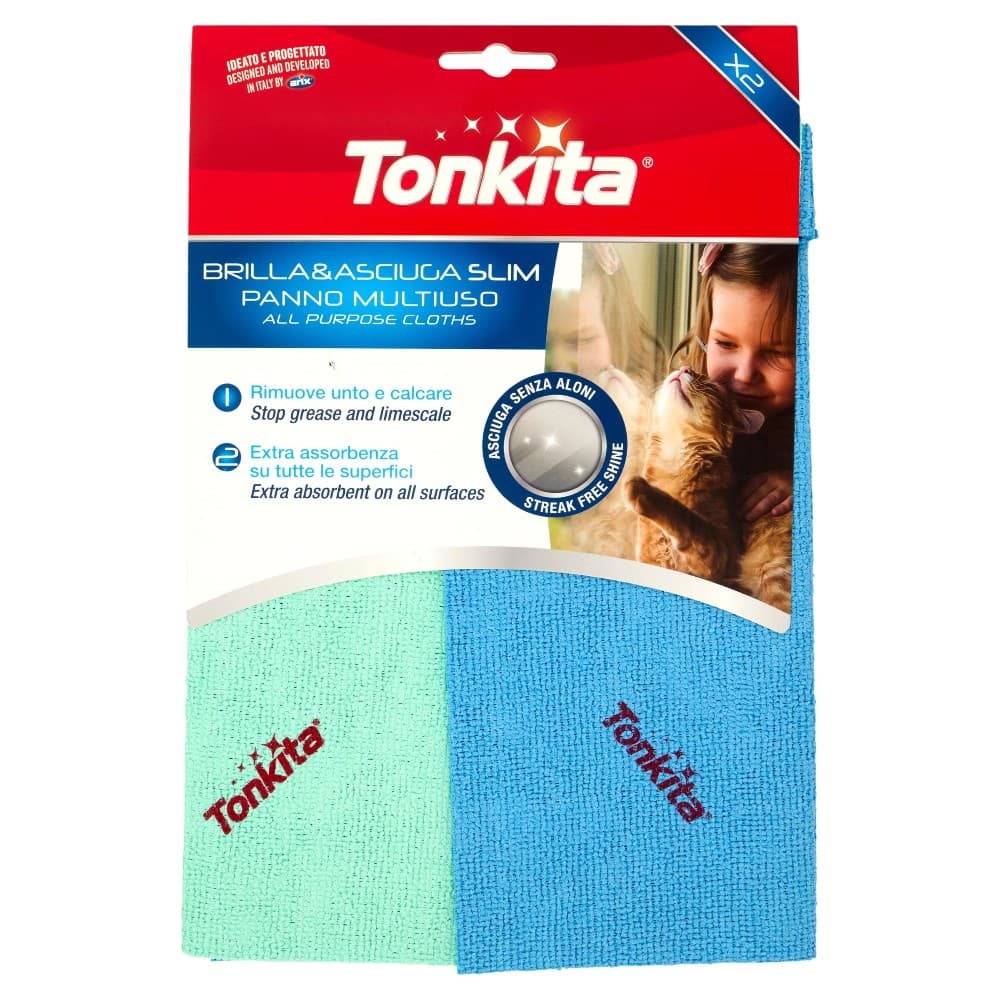 Panno multiuso Brilla&Asciuga Tonkita 2 pezzi in offerta da Bennet