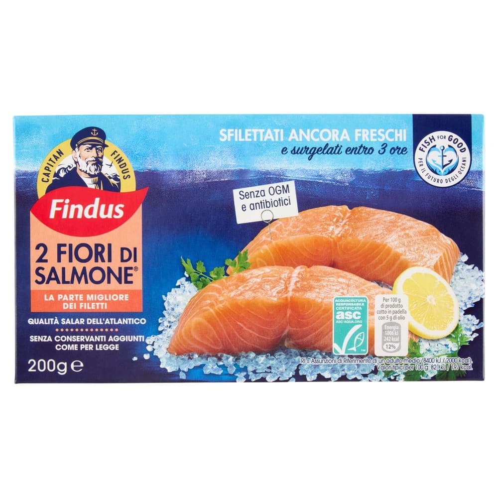 Findus 2 Fiori di salmone, orata o branzino, 200 g – Il Gigante