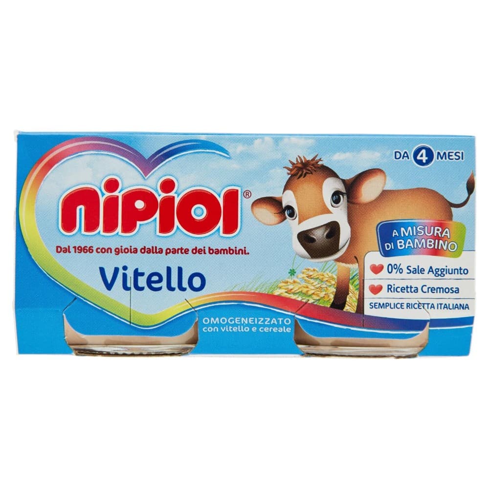 Omogenizzati alla carne Nipiol, 2x80 g – Il Gigante