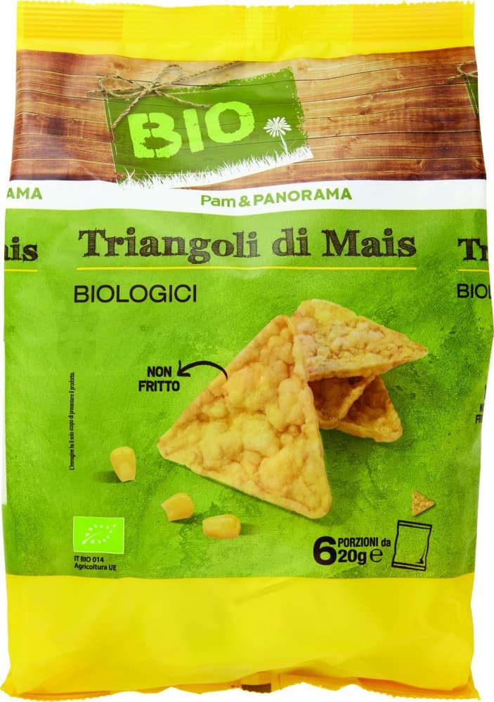 Triangolini di mais bio, 20 g x 6 +A- – Panorama