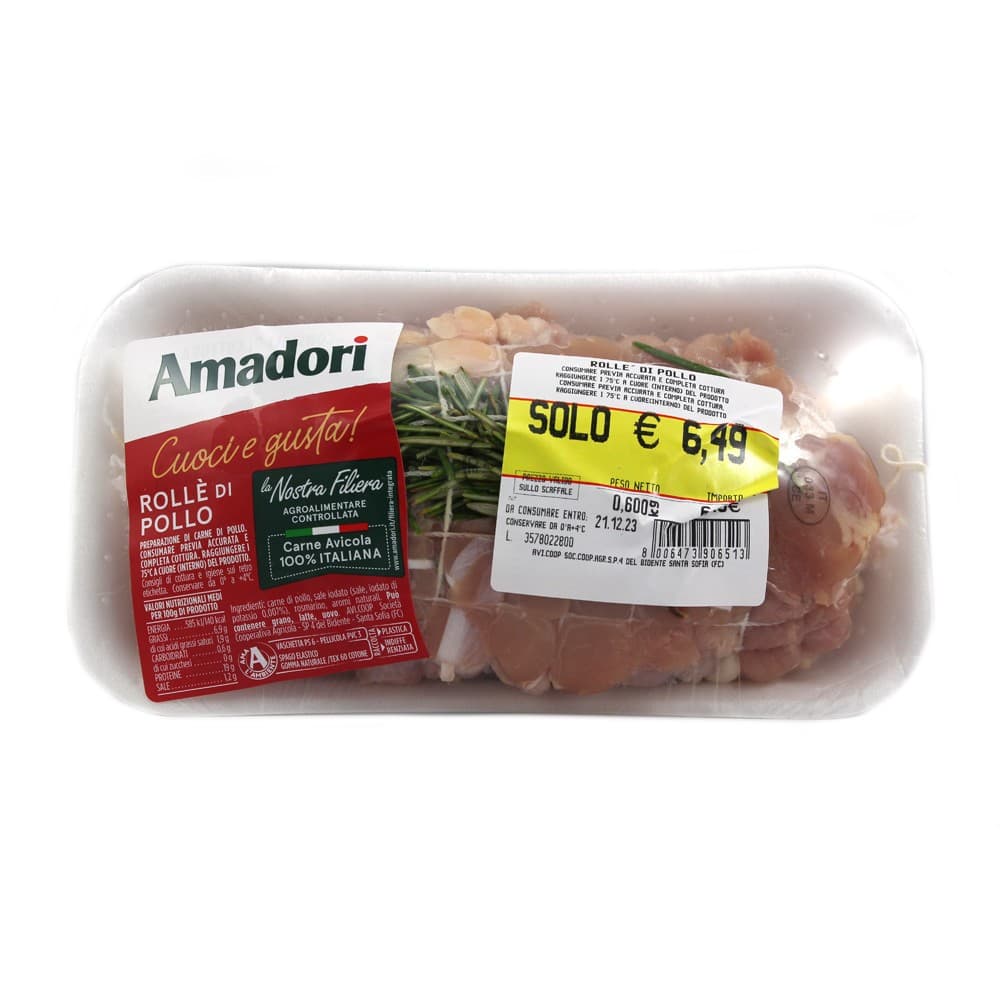 Rollè di pollo, 600 g Amadori – Iper La grande i