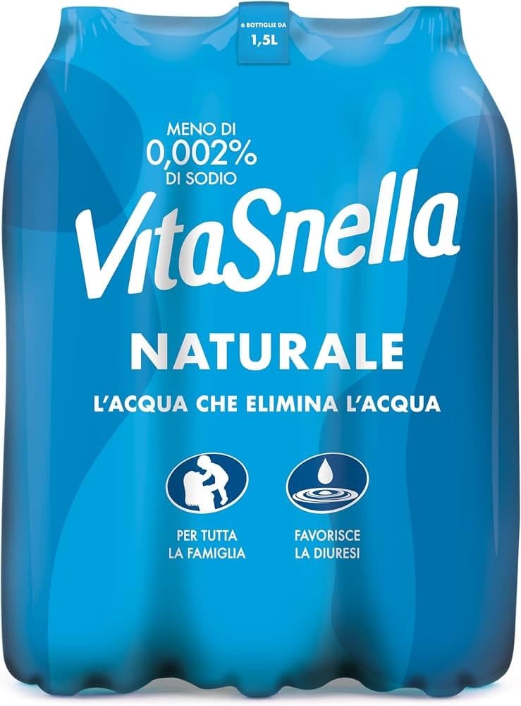 Acqua Naturale Vitasnella, conf 6 pezzi da 1,5 l cad. 9 l – Carrefour