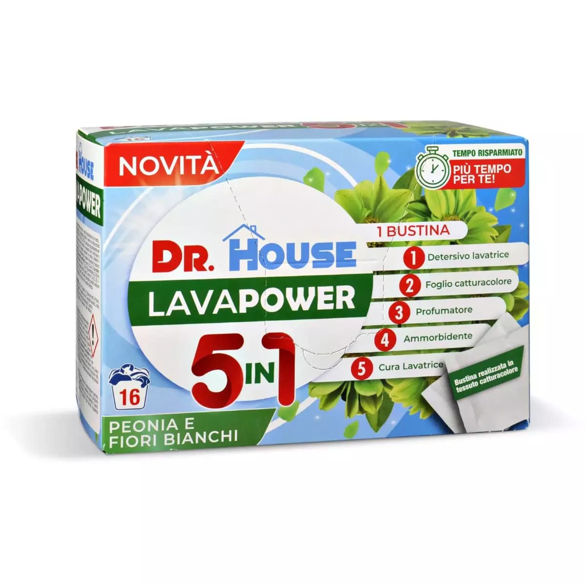 Dr. House Lavapower 16 monodose per bucato multifunzione 16 bustine in offerta da MD